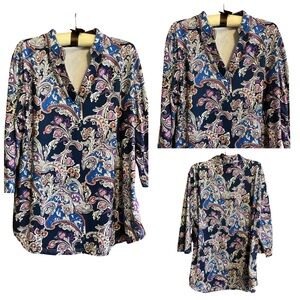 🦌 Ceasikery Paisley Print Top Size XL